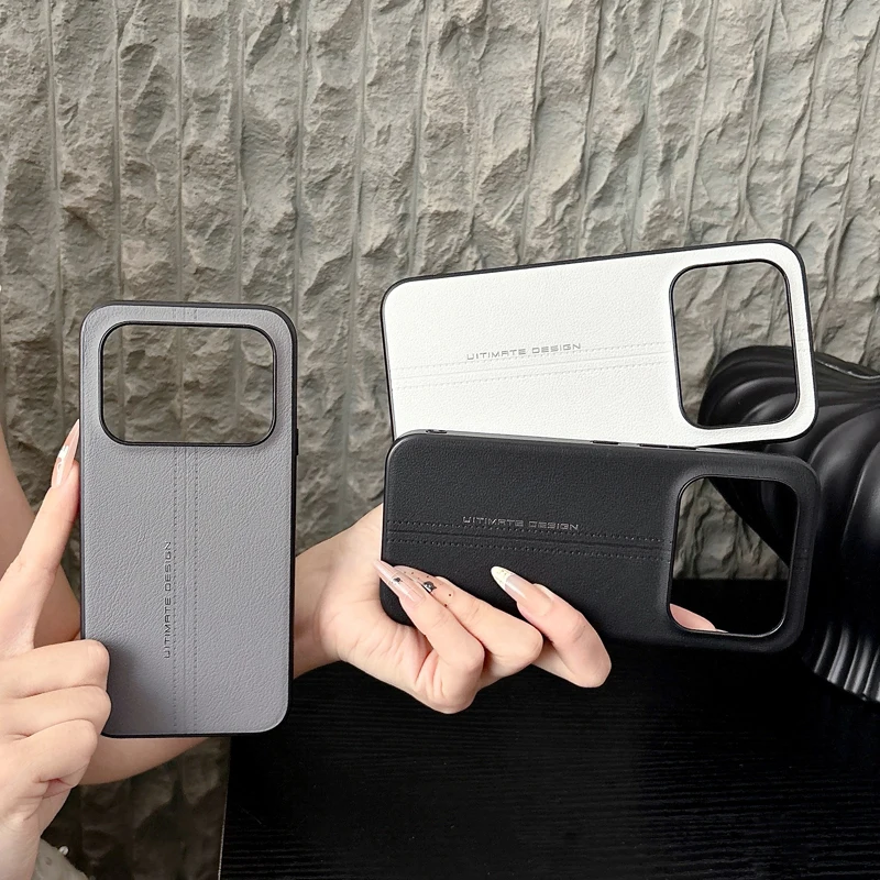 Premium PU Leather Case with Soft TPU Edge - Ultra Thin Cover
