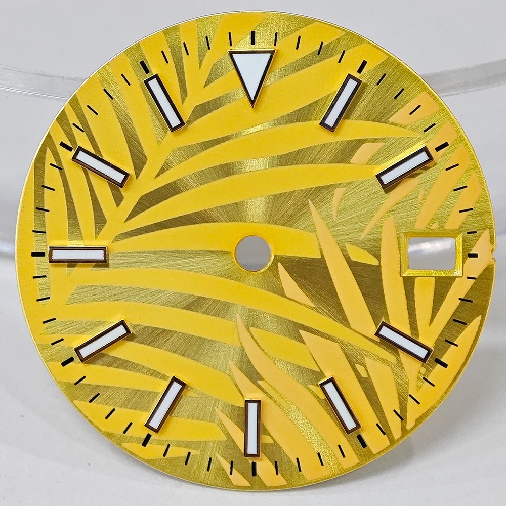 Green Luminous High-Quality Watch Face for Date Series, 28.5mm Dial