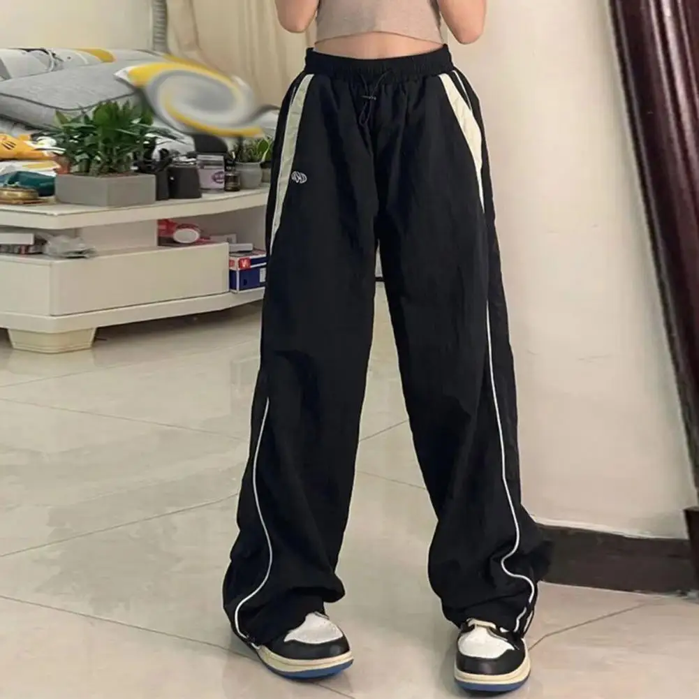 

Patchwork Color Sweatpants Patchwork Color Jogger Pants Retro Patchwork Color Jogger Pants High Waist Wide Leg Hip Hop Style