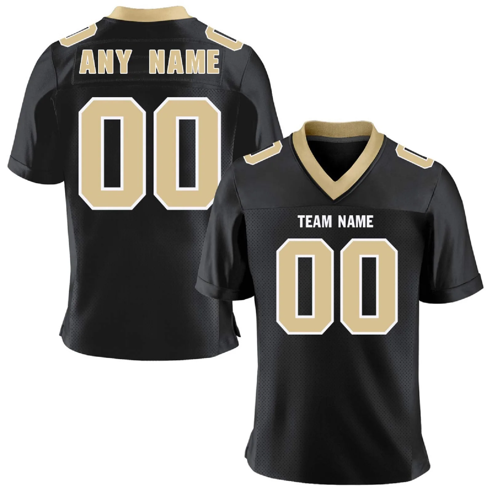 thumbnail image 1 of Camiseta de fútbol americano personalizada de los New Orleans Saints, nombre del equipo personalizado, número, uniforme transpirable para adultos y niños, regalo para fanáticos, 1 of 4
