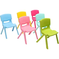 Stackable Stools, 6 Pcs Colorful Plastic Classrooms Chairs for Kids Learning Chairs Indoor Outdoor,Preschool,Daycare Center 6