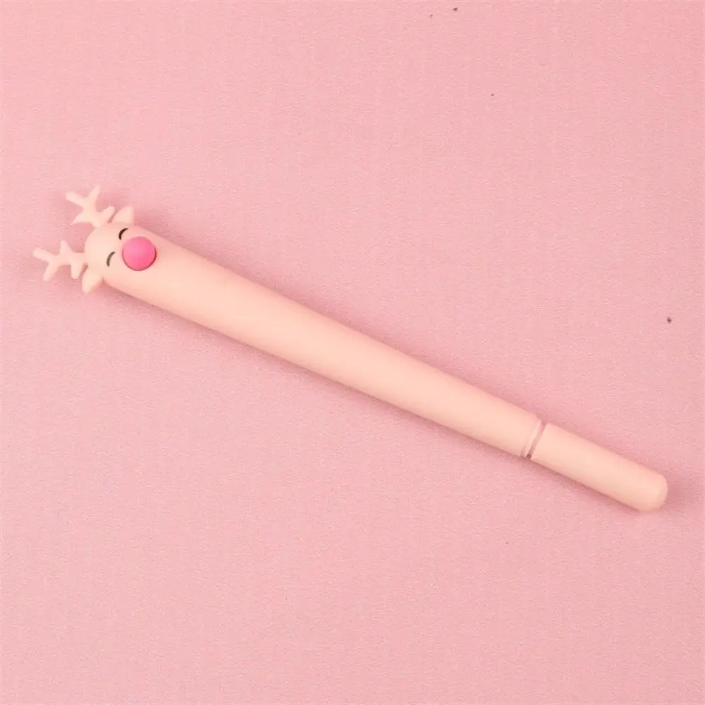 Creative Elk Neutral Pens Office Gel Pen Kawaii Cartoon Student Stationary Soft Glue Lightweight Signature Pen Student