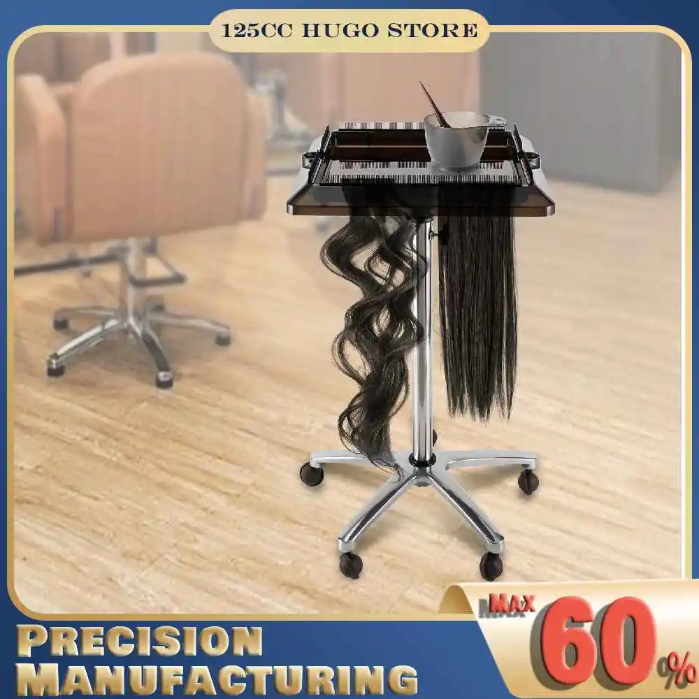 Hair Salon Wig Holder, Adjustable Height Hair Extension Tool Tray Cart, Removable Hair Extension Tool Tray for Beauty Stores