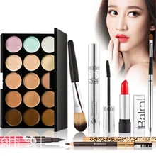

Makeup Kit Kit Must Include Concealer Palette Eyelash Eyebrow Lipstick Liquid Eyeliner Mascara Foundation Brush Wholesale