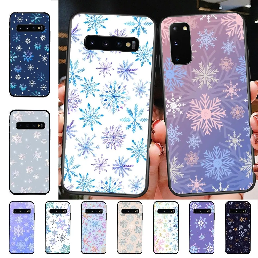 

Christmas Snowflakes Phone Case For Samsung S 9 10 20 21 22 23 30 23plus lite Ultra FE S10lite Fundas