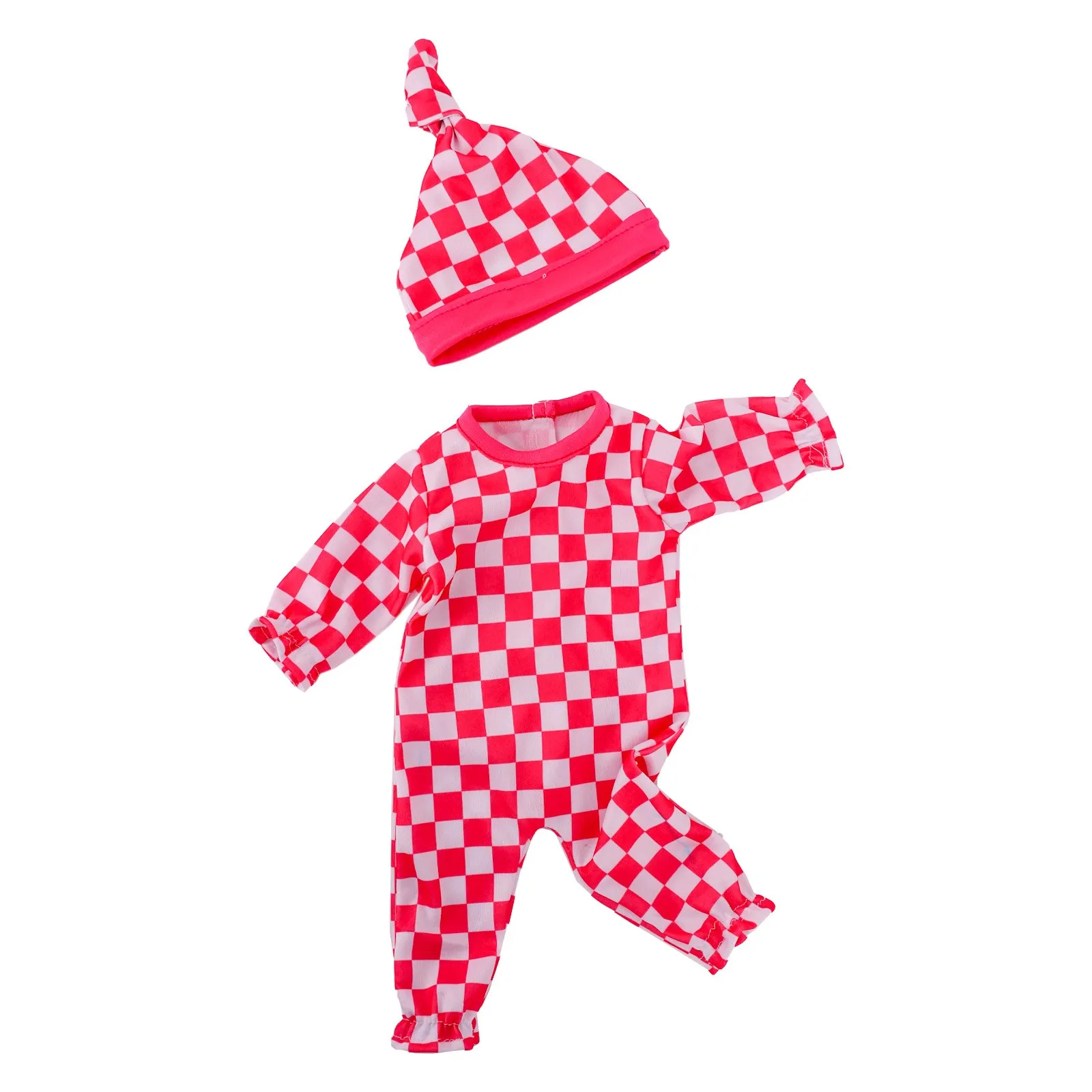 Doll Clothes Long One Piece Pajamas + Nightcap For 18Inch American&43Cm Baby Doll Accessories Nenuco Sleeping Blanket