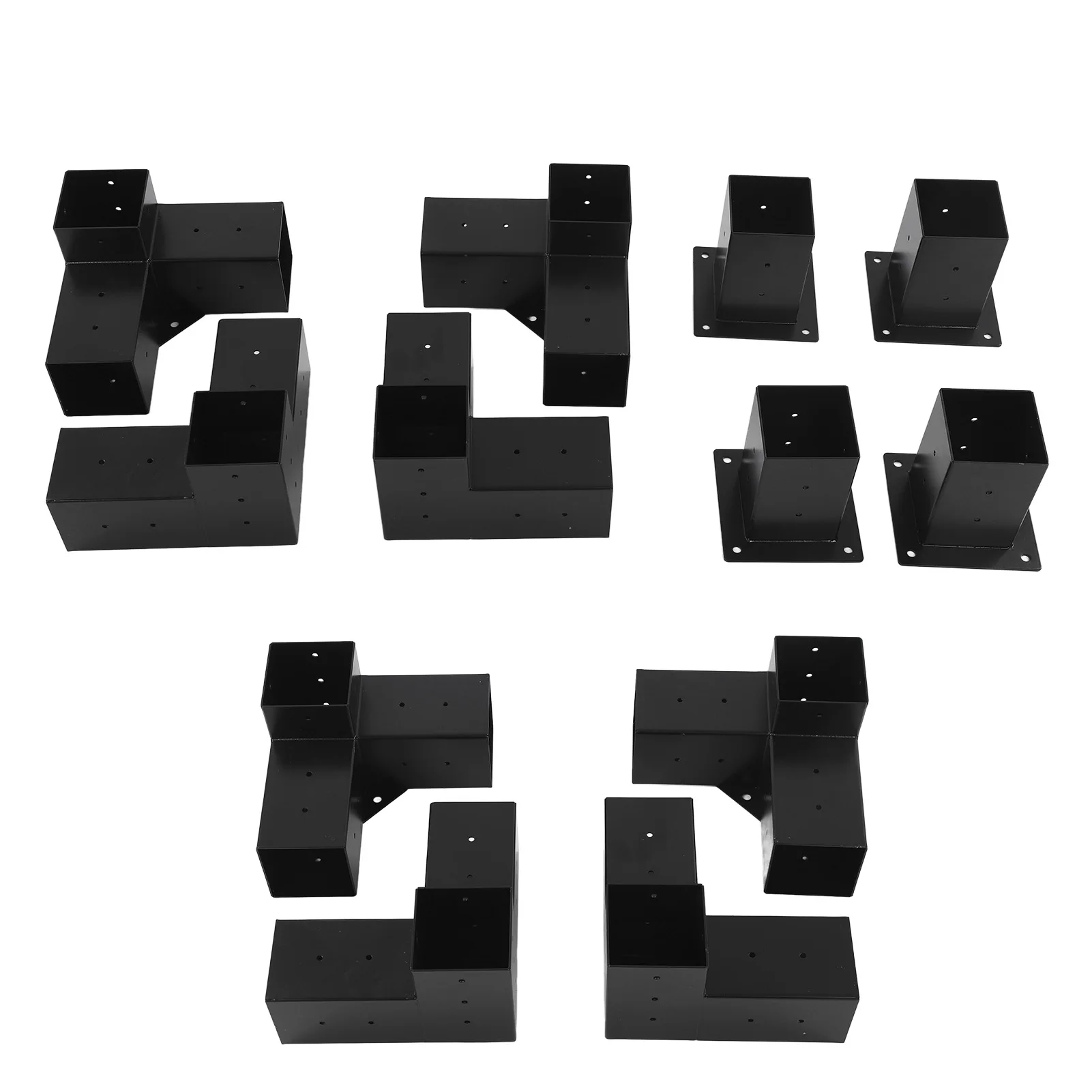 Pergola Bracket Steel DIY Elevated Wood Stand Hardware Kit for Outdoor Woodworking