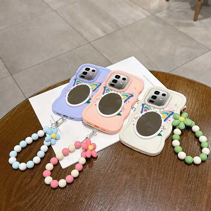 Cartoon Butterfly Phone Case Set with Lanyard and Stand - 3-Piece Collection
