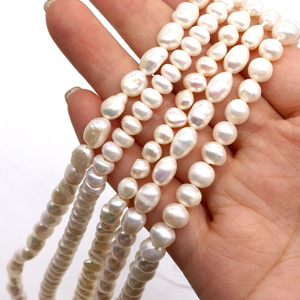 

100% Бусы из натурального пресноводного жемчуга бусины в форме риса для изготовления ювелирных изделий «сделай сам»