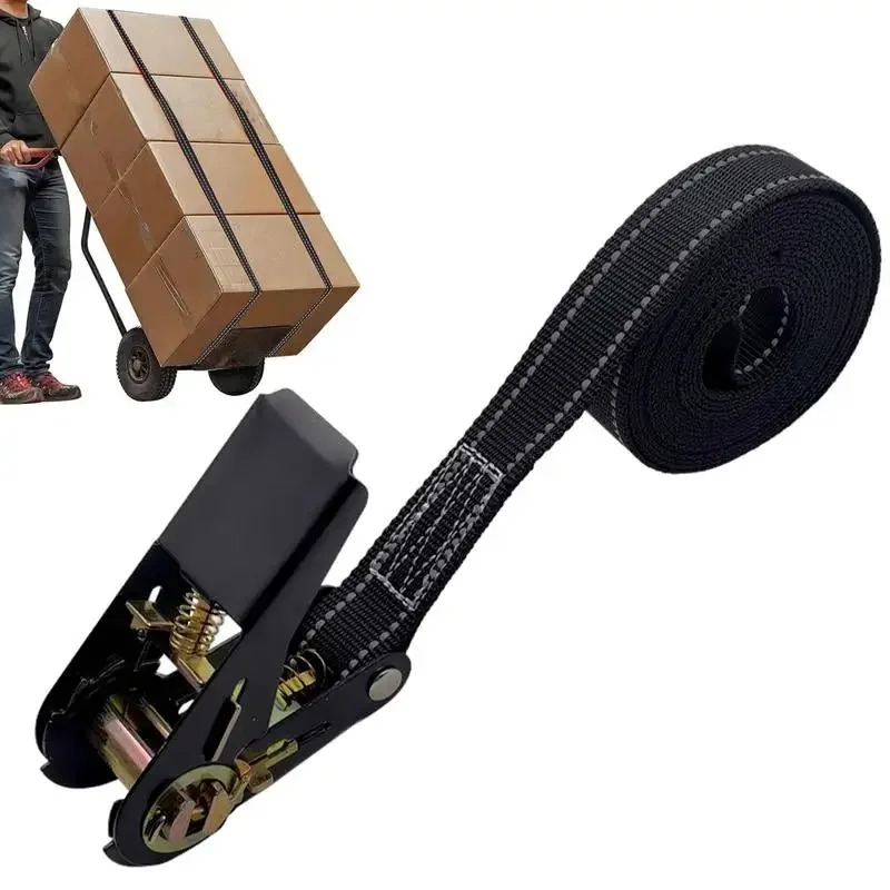 Car Cargo Straps 800kg Tension Rope Cam Buckle Straps Reflective At Night Secure Cargo Luggage Tie Downs