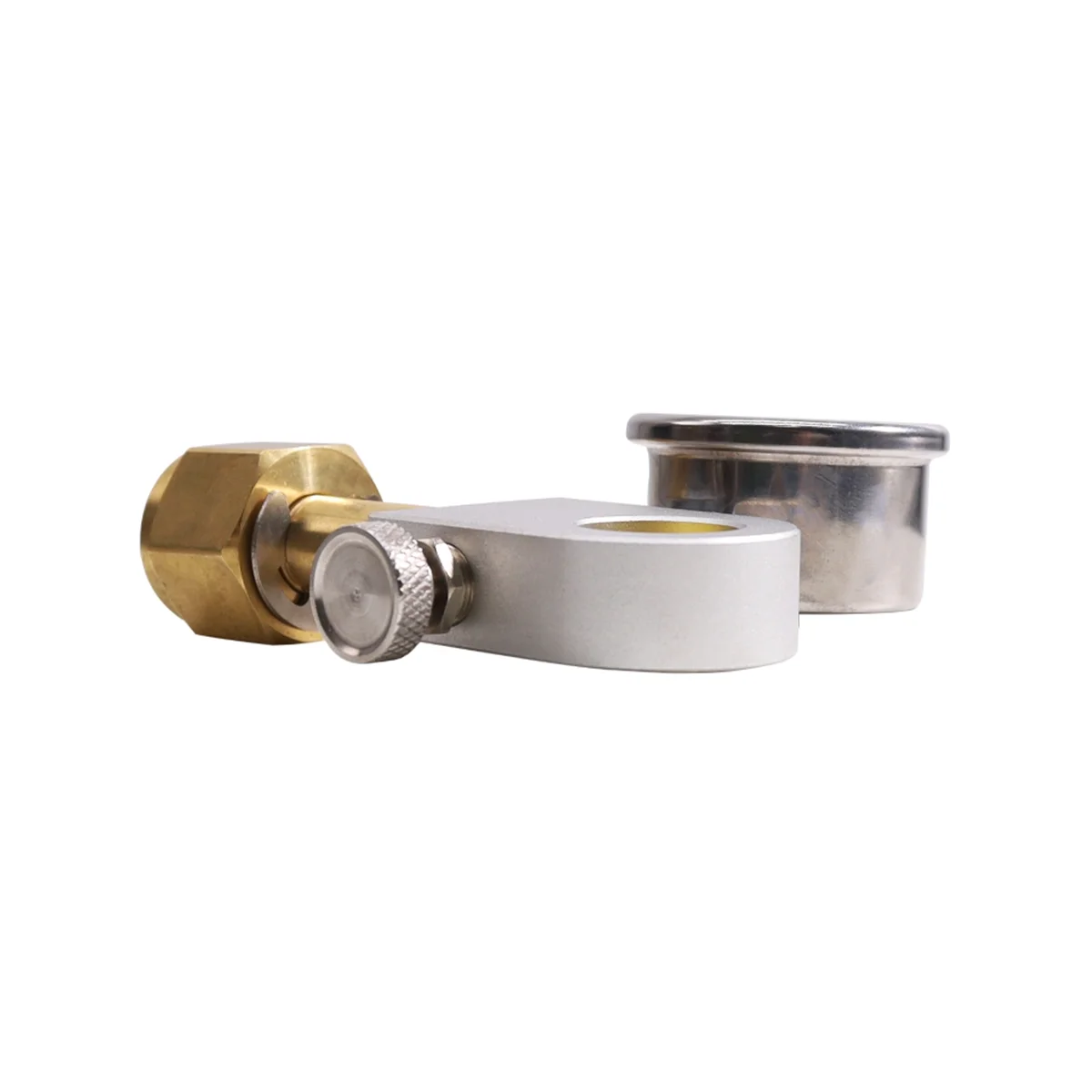CO2 Refill Adapter with Pressure Gauge Soda Refill Quick Adapter Compatible with DUO Terra Art Soda Machines