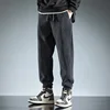 Men's Loose Fit Corduroy Sport Pants Fce Lined Casual Trousers Large Size Youth Autumn Winter Thiened Polyester Fiber