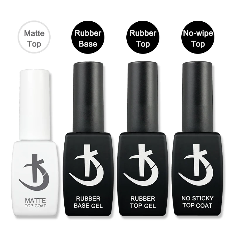 KODI JYJ Base and Top Coat for Gel Polish Acid free Primer Varnish Hybrid Semi Permanent Lot Matte Top Nails Thick Rubber Base 6
