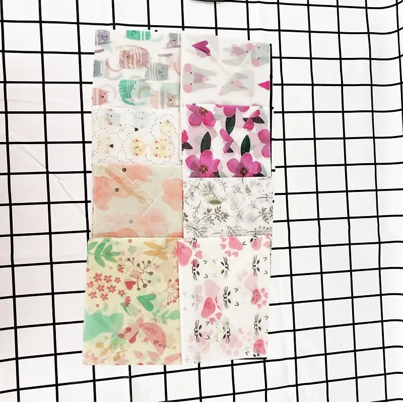 3pcs/lot Animal Series Beautiful Flower Sulfuric Acid Paper Gift Envelope For Postcard Students School Stationery Supplies