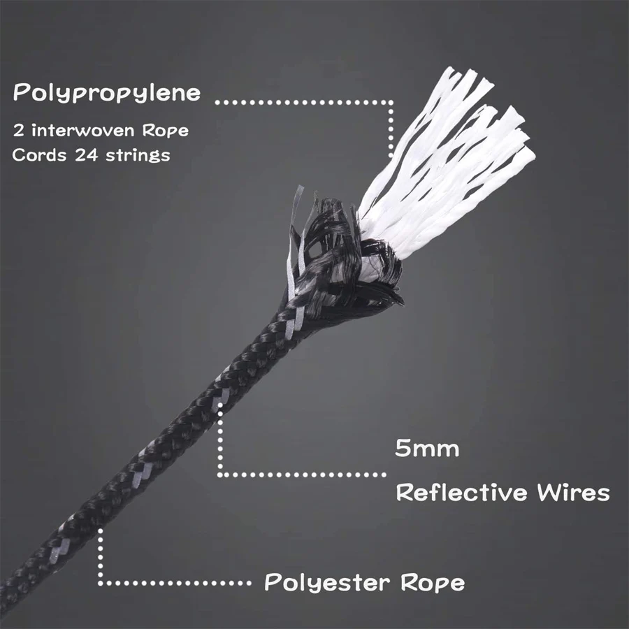 Reflective Guyline Tent Rope Multifunction Runners Guy Line Cord Paracord Outdoor Sports Camping Hiking 4pcs outdoor tent ropes,camping tent accessories