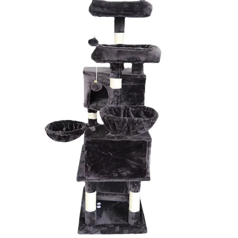 Indoor Large Multi-layer Cat Climbing Frame Cat Scratching Pile Luxury Plush Climbing Tree