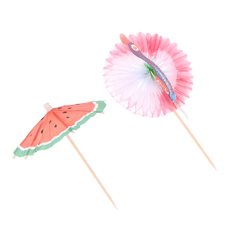 50 Stück verschiedene Ornament Papier Regenschirm Cocktail Sonnenschirme trinken Obst kuchen Topper dekorieren Geburtstags feier DIY Haushalts waren – Detail 21