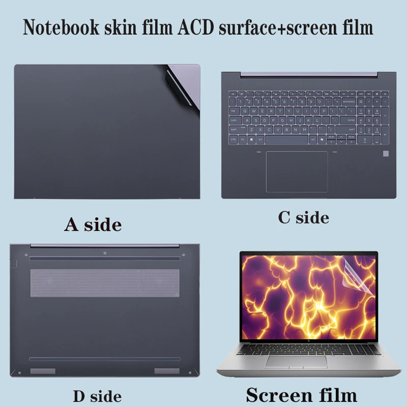 16인치 HP ZBook Firefly 16 G11 G10 G9 노트북 스킨 컴퓨터 본체용 쉽게 자를 수 있는 스티커 화면 보호 필름