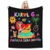 Manana Sera Bonito Karol G Blankets Soft Warm Flannel Throw Blanket Bedspread for Bed Living room Picnic Travel Home Couch 3