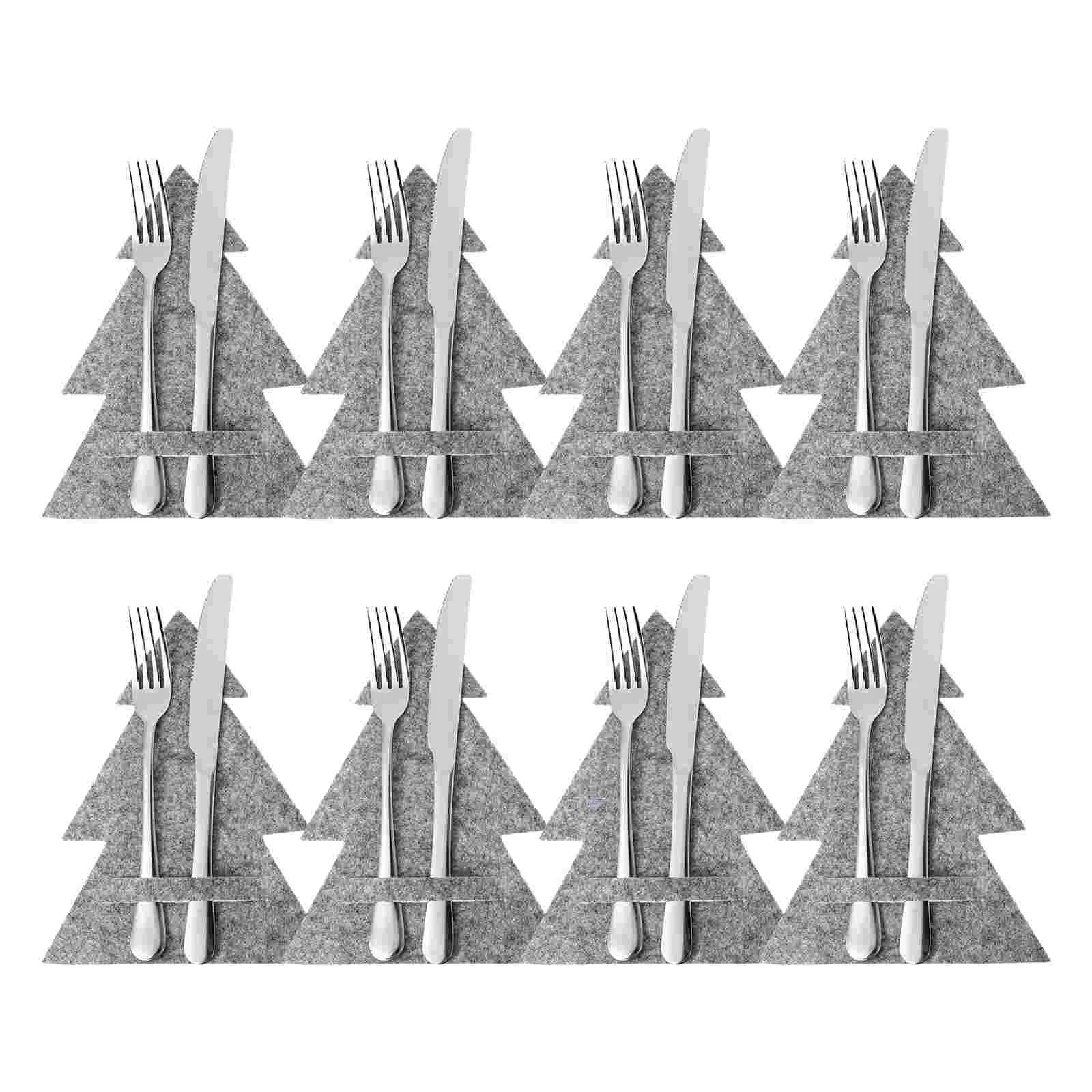 

Christmas Decoration Cutlery Bag Cutlery Cover Xmas Tree Cutter Fork Bag Christmas Tableware Bag Practical Tableware Cover
