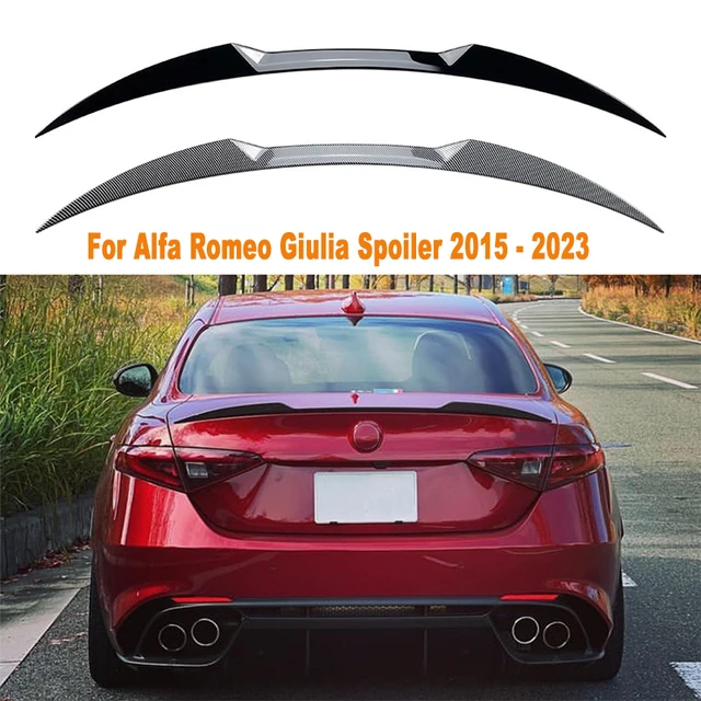 Für alfa romeo giulia spoiler 2015-2023 auto heckflügel fester wind spoiler heckflügel  auto fester wind flügel glänzend schwarz zubehör - AliExpress