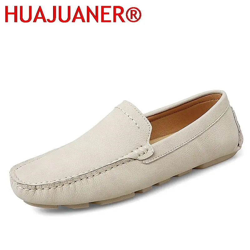

Fashion Men Leather Loafers Comfy Casual Suede Shoes Men Fashion Minimalist Man Shoes Breathable Lightweight Driving Male Flats