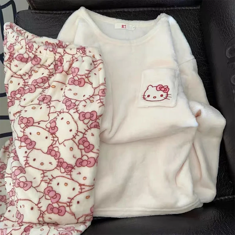 Sanrio Cartoon Hello Kitty Soft Pajamas