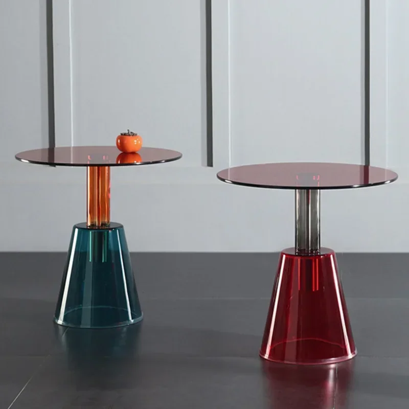 

Luxury Side Coffee Tables Industrial Design Small Round Coffee Tables Glass Glam Table Basses De Salon Living Room Furniture