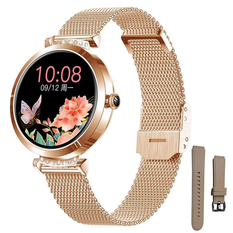 IP68 Waterproof Smart Watch Women Lovely Bracelet Heart Rate Monitor Sleep Monitoring Smartwatch Ladies Connect IOS Android+Gift 