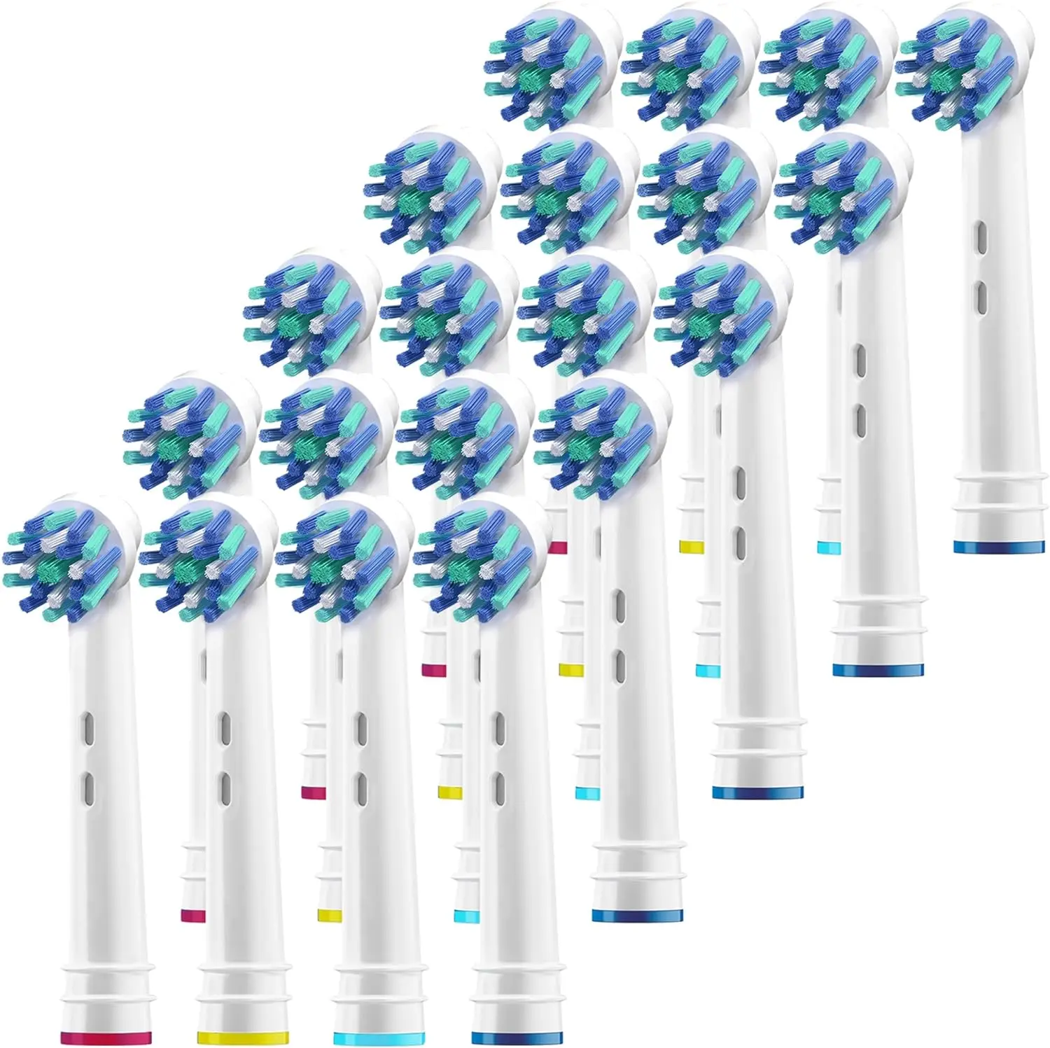 

20PCS Cross Generic Electric Toothbrush Heads for Oralb Braun- Crossact Toothbrushes Compatible with Most Oral-B Bases