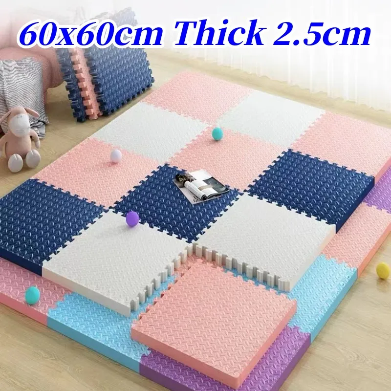 60x60cm Baby Play Mat Baby Activity Gym Play Mats 8PCS Game Mats Baby Mat Play Mat Thick 2.5cm Tatame Floor Mats baby Puzzle Mat