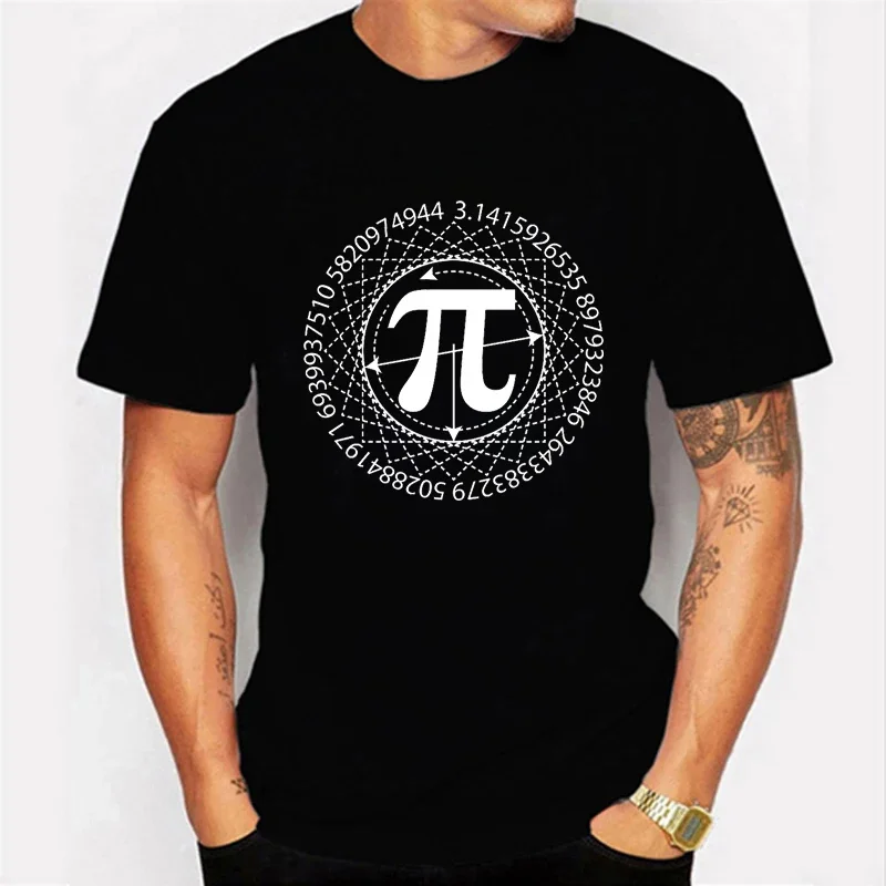 

2024 Math Pi Symbol Summer Men's Short Sleeves T-Shirt Cadeau Homme Women Tees Funny Mens T-Shirt Clothes Unisex Tops Chemise