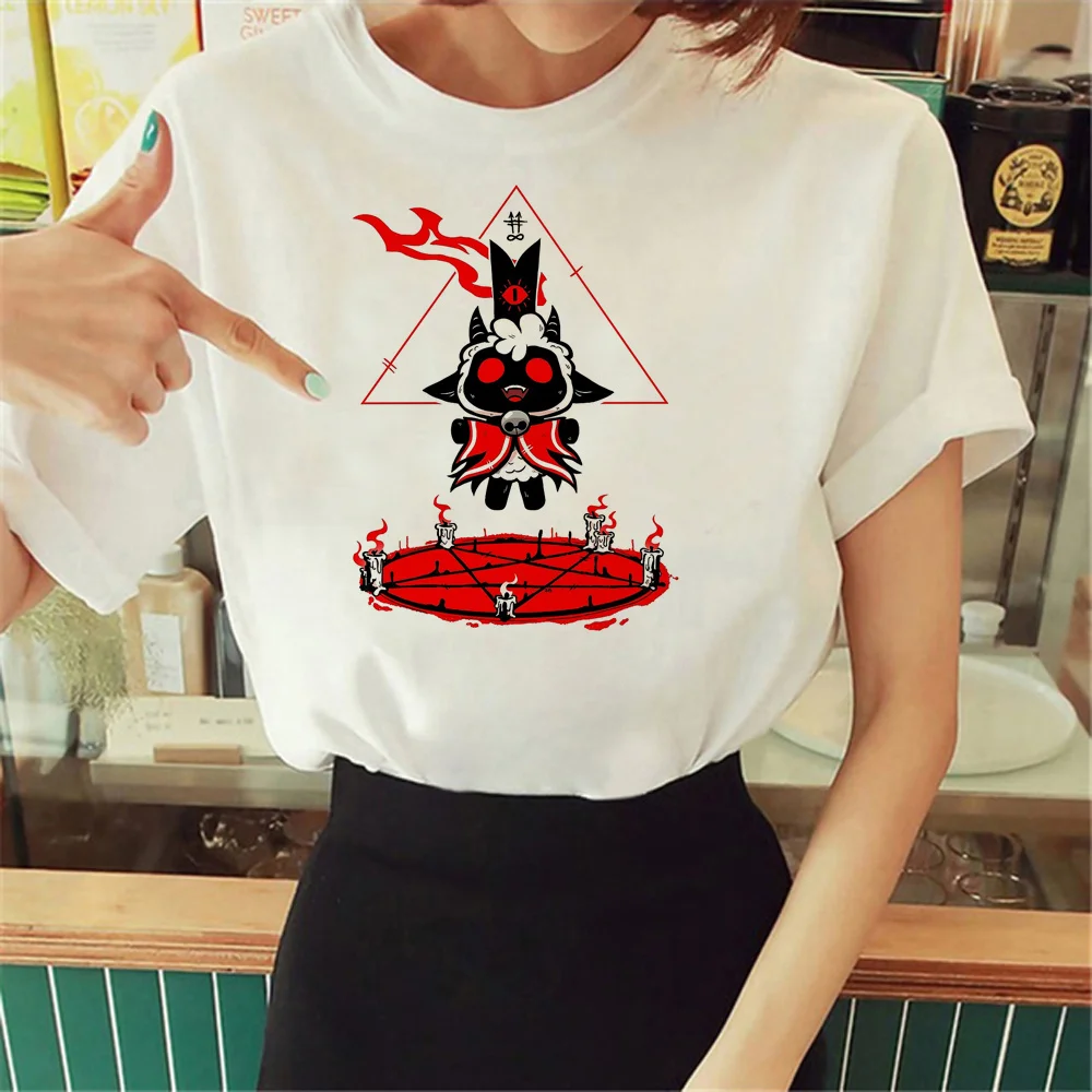 T-Shirt Cult Of The Lamb Donna Giapponese Divertente Manga Top Abbigliamento Femminile Manga