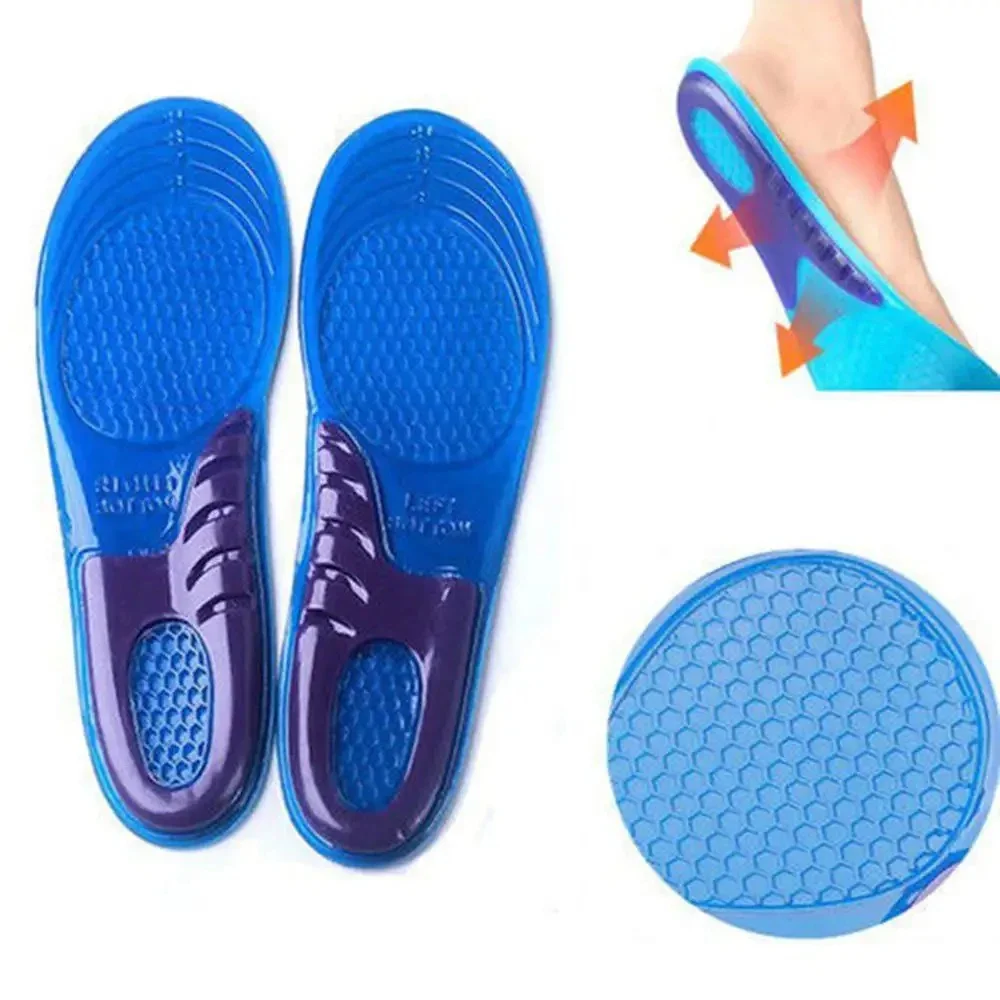 NEU 1 Paar Orthesen-Einlegesohle für Männer und Frauen, Massage-Einlegesohle, Unisex, Silikon, Anti-Rutsch-Gel, weiches Sport-Schuhpolster, Stoßdämpfung