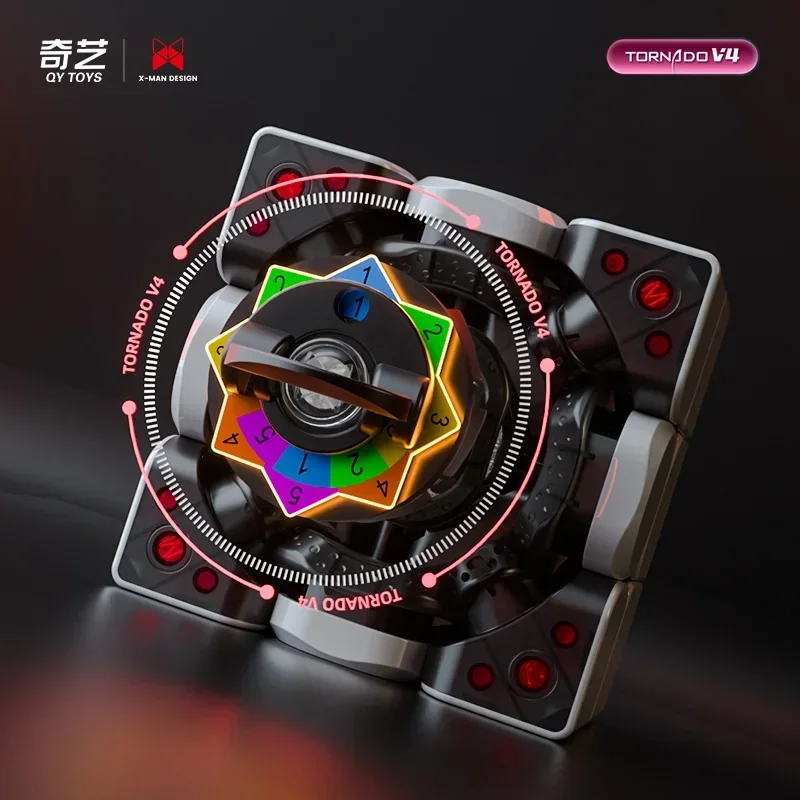 [Picube] QiYi XMD Tornado V4 3x3 Flagship Magnetic Magic Speed Cube V4M Pioneer Version Puzzle Toys Kids Toys Fidget Toy 5
