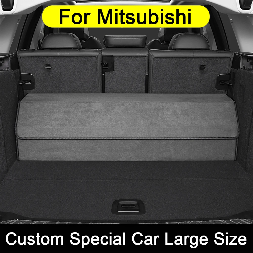 

Custom Car Trunk Organizer Box Large Capacity Folding Multiuse Storage Bag For Mitsubishi ASX Pajero V93 V97 V73 V77 Outlander