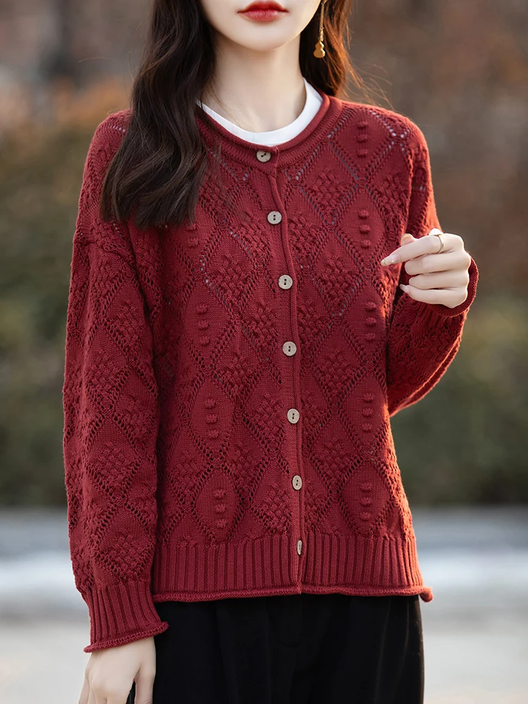 Mango Philippines Cable Knit Button Cardigan Cropped Fisherman