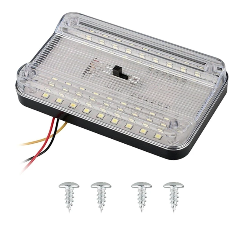 

RVs Boats Interior LED Ceiling Dome Light, 36SMD Nightlight with Rectangular Panel Light for Motorhomes Campers