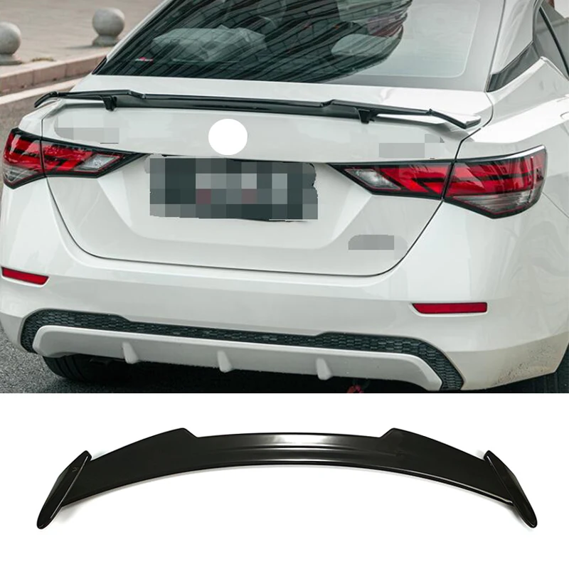 

Car Accessories For Nissan Sentra sylphy 2016-2023 2022 ABS black carbon fibre Rear Door Tail Trunk Spoiler Wing Lip MC style