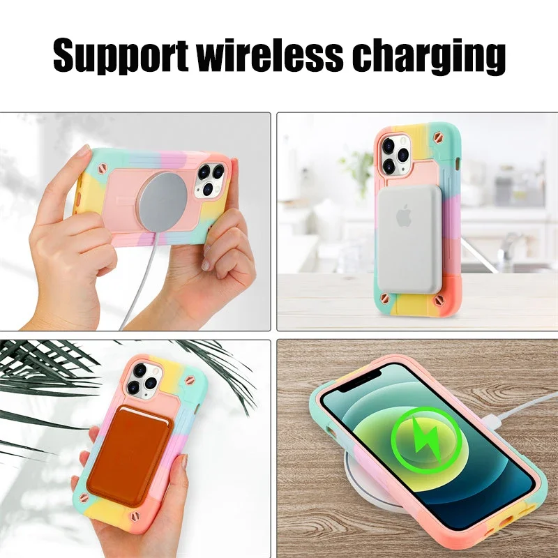 Heavy Armor Shockproof Magnetic Charging Phone Case