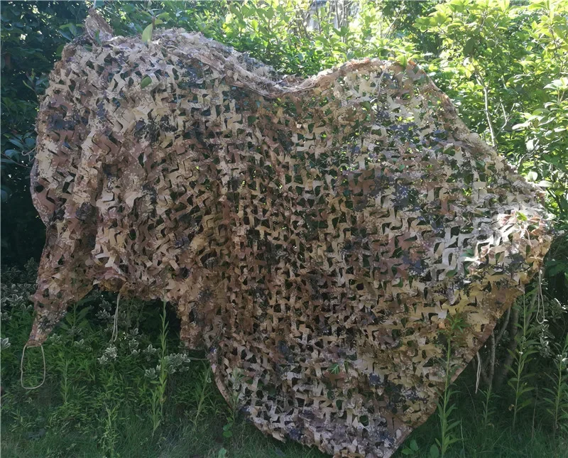Sunshade Net Camouflage Netting 2 Layers Desert Digital Camouflage Sunshade Cloth Hunting Camo Net Infrared Stealth Protection Cover Shade