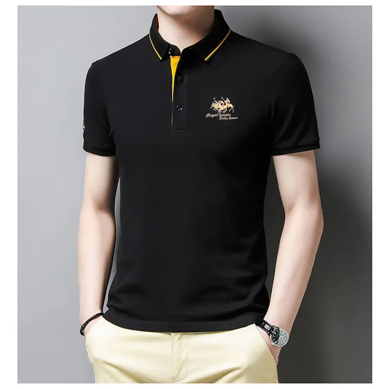 

7 Colors 2023 Summer New Polo Embroidered Polo Short Sleeve Fashion Business Casual T-shirt Top Polo Shirts