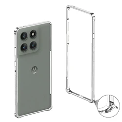 Aluminium Alloy Cooling Phone Case with Metal Border & Frame - Motorola Edge 60s (Silver)