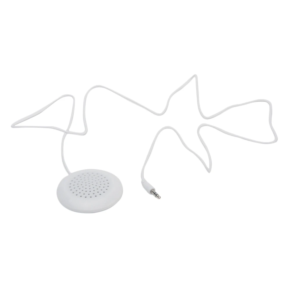 Mini 3.5mm Jack Wired Pillow Speaker for MP3 MP4 CD Player Phone Radio Portable Outdoor Sports Audio Stereo Universal White 4