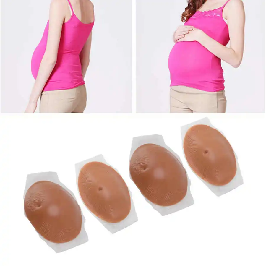 

Artificial Baby Tummy Belly Fake Pregnancy Bump Silicone Belly Pregnant Belly for Actors Performance Cosplay Photography Props