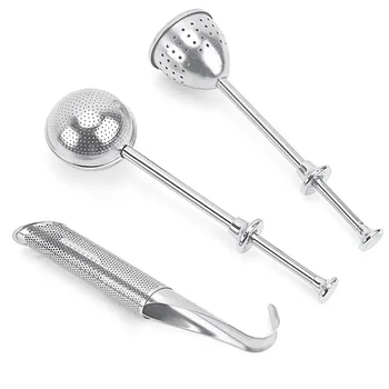 304 Stainless Steel Pipe Hanging Tea Infuser Home Tea Accessories Filter Portable Curved Handle Design Multi-Purpose Tea Tools