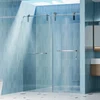 56"-60" W X 76" H Frameless Shower Door Single Sliding Shower Door 5/16" (8mm) Clear Tempered Glass Shower Door with Exp 4