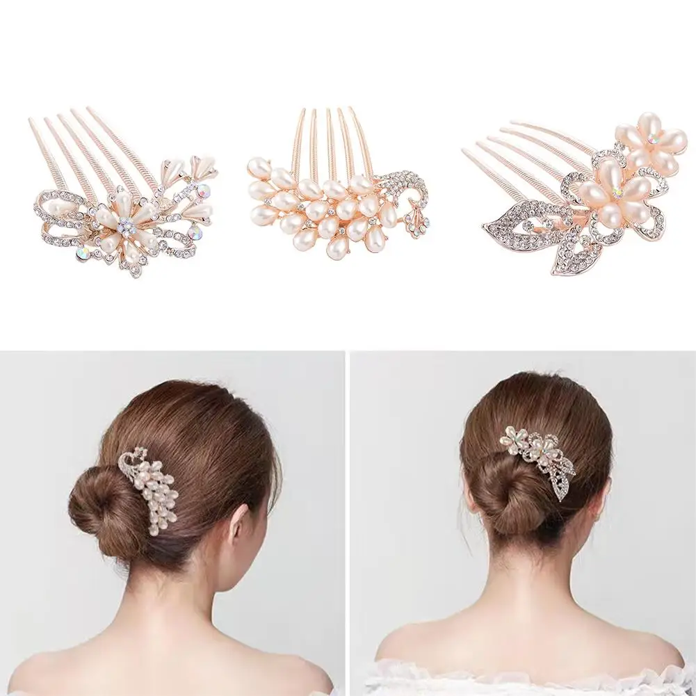 Bridal Wedding Hair Accessories Crystal Pearl Barrette Hair Rhinestone Jewelry Bridal Headpiece Decoration Hair Gift For Wo T5O6 beige earring cards necklace display cards 10pcs diy accessories cardboard jewelry paper tags jewelry stores decoration