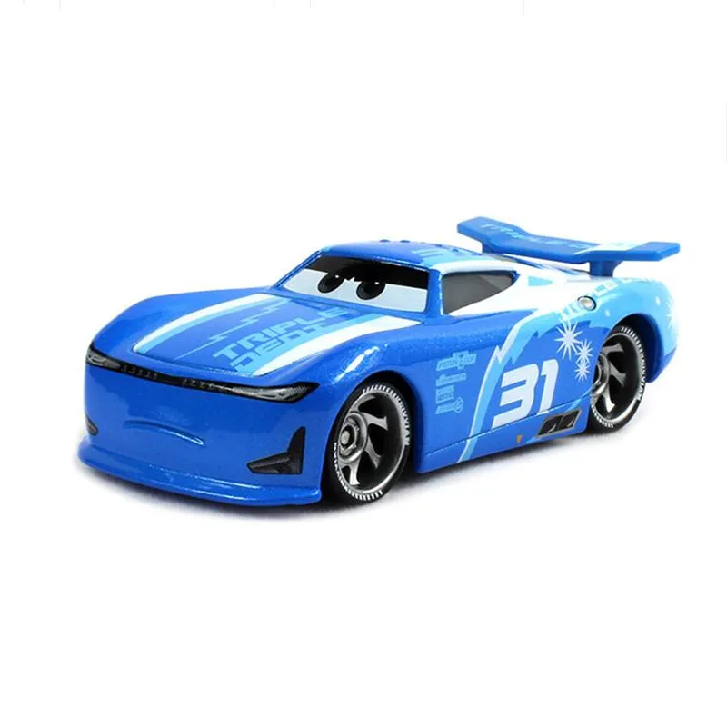 Car Toys Disney Car Pixar 2 3 Toy Lightning Mcqueen original mini racing Guido Cruz Ramirez Chick Hicks Sheriff Collection metal Kid Gift