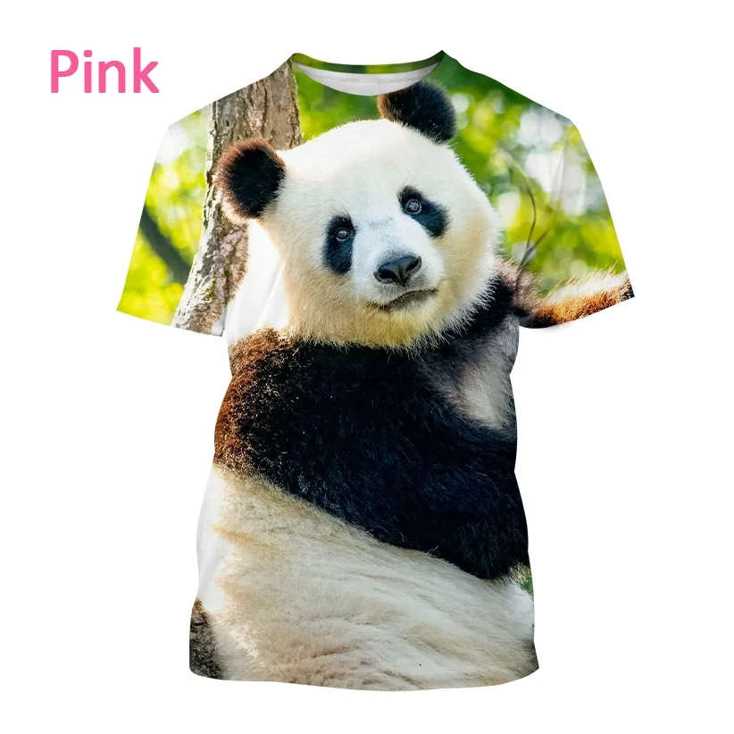

2022 Men and Women 3D Animal Print T Shirt New Cute Panda Pattern Short-sleeved T Shirt Harajuku Casual Streetwear Top